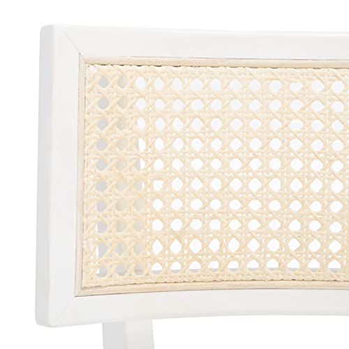 Safavieh Home Collection Galway Coastal White/Natural Cane Seat Cushion Dining Chair