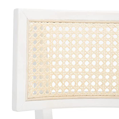 Safavieh Home Collection Galway Coastal White/Natural Cane Seat Cushion Dining Chair