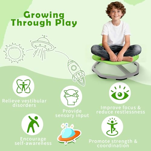 Spinning Chair for Kids, Sensory Swivel Chair for Autistic Children