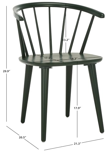 SAFAVIEH Furniture - Blanchard Side Chair Set of 4 - Garden Green - Solid Wood - Farmhouse Spindle Design - Ideal for Dining Room, Kitchen, Living Room, 18" Seat Height (AMH8512J-KIT2)