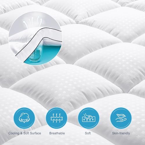 King Size Dual Layer 4 Inch Memory Foam Mattress Topper, view 6