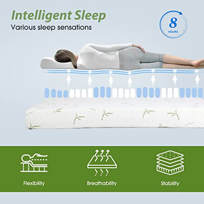 | 6 Inch Queen Mattress | Gel Memory Foam | Medium Firm Feel | White | Bed in a Box, CertiPUR-US Certified | Pressure Relief, Cooling Ventilated Foam | Breathable Knit Cover