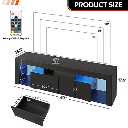 63 Inch TV Stand for 55/65/70 Inch TVs, view 3