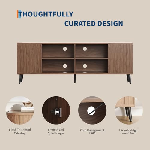 70" Fluted TV Stand for Living Room, view 7