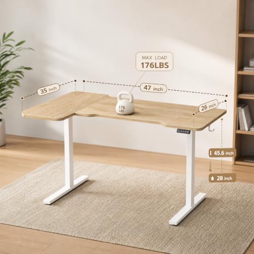 47" L Shaped Standing Desk, view 7