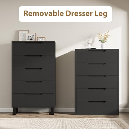 5 Dresser for Bedroom, 50.5" Vertical Dresser Drawer with Storage, view 5