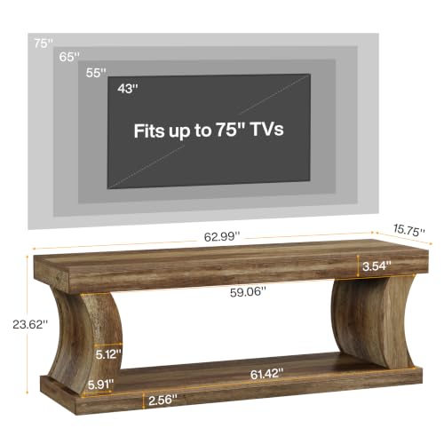 TV Stand for 75 Inch TVs, Entertainment Center with Storage, view 3