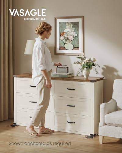 Modern 6-Drawer Dresser, Clothes Storage Cabinet, view 4