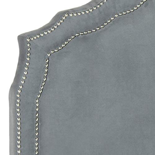 Safavieh Mercer Collection Skyler Grey Silver Nailhead Headboard (Full)