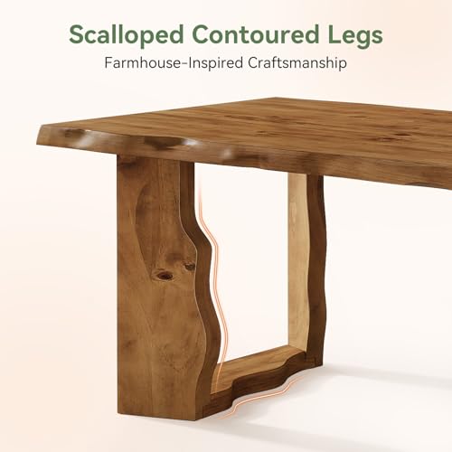 Farmhouse 63" Live Edge Rustic Solid Wood Executive Desk, view 5