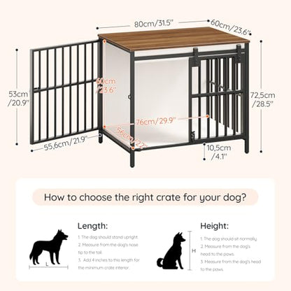Dog Crate Furniture with Sliding Barn Door, view 5