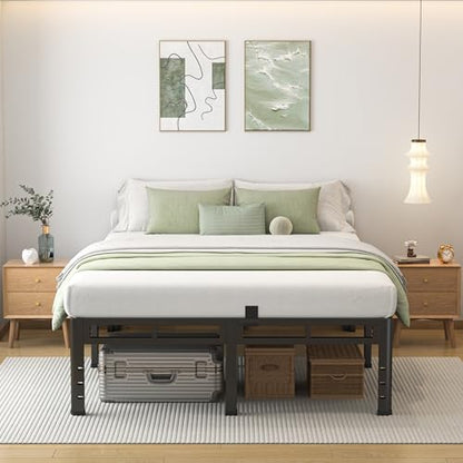 2-in-1 Full Size Metal Platform Bed Frame, 20 Inch Heavy Duty Bed Base, view 4