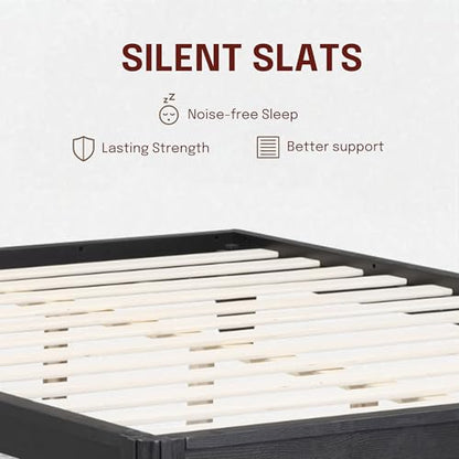 Sapa Solid Wood Platform Bed Frame – Minimalist, Japanese Joinery, view 6