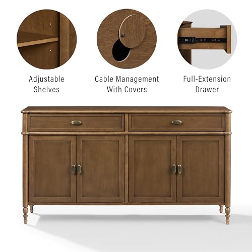 Amara Sideboard Cabinet, Turned Legs, view 7