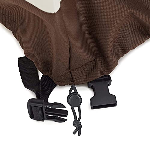 3-Seater Outdoor Couch and Patio Furniture Cover, Waterproof Lounge Sofa Cover, UV Resistant, Click-Close Straps, 78" x 38" x 29", Beige/Tan