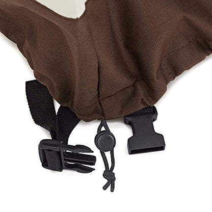 3-Seater Outdoor Couch and Patio Furniture Cover, Waterproof Lounge Sofa Cover, UV Resistant, Click-Close Straps, 78" x 38" x 29", Beige/Tan
