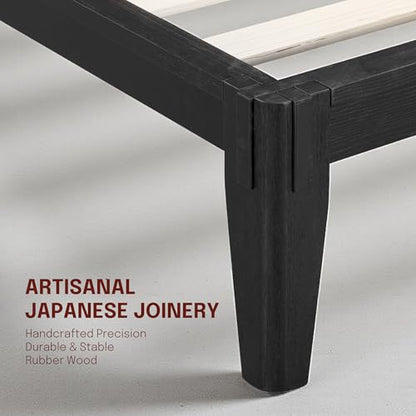 Sapa Solid Wood Platform Bed Frame – Minimalist, Japanese Joinery, view 7