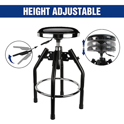 Heavy Duty Adjustable Hydraulic Shop Stool, Garage Bar Stool, 29in to 33.86in, view 5