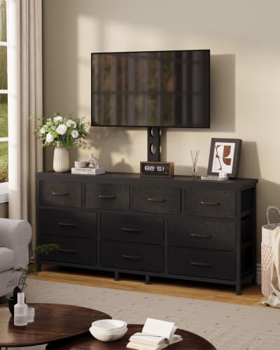 10 Drawer Dresser TV Stand with Mount, Media Console for 75" TV, view 6