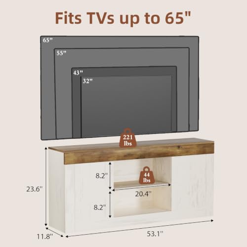 Farmhouse TV Stand for 65 Inch TV, Entertainment Center, view 3