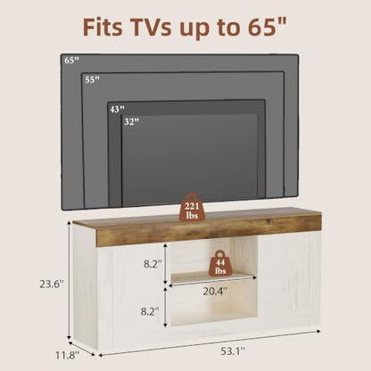 Farmhouse TV Stand for 65 Inch TV, Entertainment Center, view 3