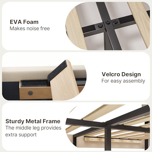 Queen Bed Frame with Headboard, view 8