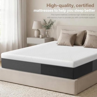 Full 12 Inch Hybrid Mattress in a Box, Medium-Firm, view 4