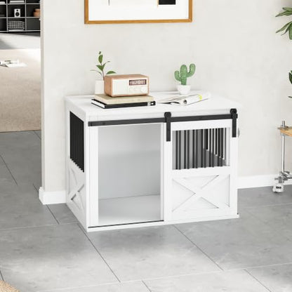 36" Wooden Dog Crate Furniture,Big Kennel Pet Cage End Table for Indoor, view 8