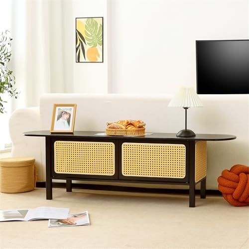 Bamboo TV Stand for TVs up to 65", Accent Entertainment Center with Storage, view 6