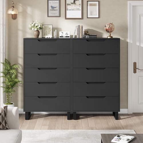 5 Dresser for Bedroom, 50.5" Vertical Dresser Drawer with Storage, view 4