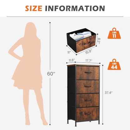 Dresser for Bedroom, 4 Drawer Storage Organizer for Closet, view 4