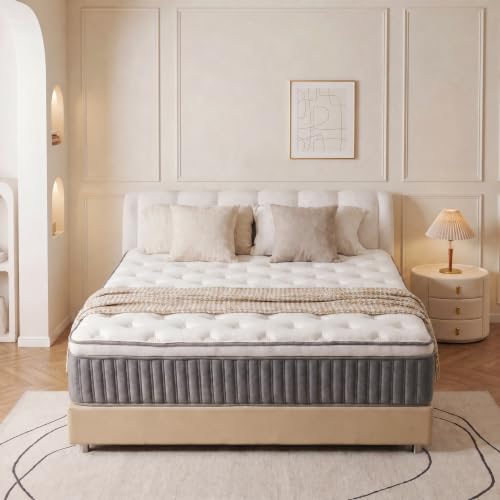 Queen Mattress, 12 Inch Hybrid Queen Mattress in a Box, view 2