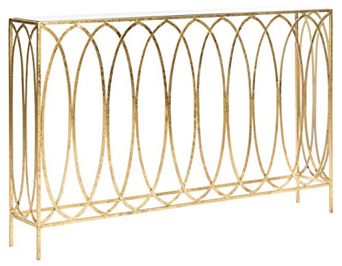 Safavieh Home Carina Gold Foil and Glass Console Table