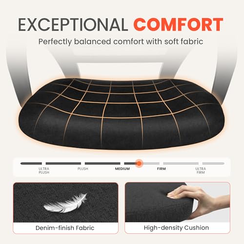 Home Office Desk Chair Ergonomic Mesh with Lumbar Support, Black, view 6