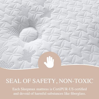 Queen Mattress 14 Inch, Deluxe Hybrid Mattress Pain Relieving, view 4