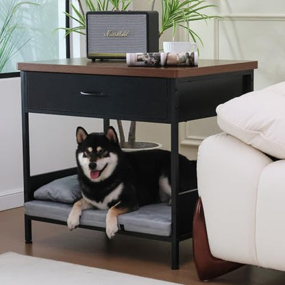Multi-Functional Dog Bed End Table with Storage Drawer, view 5