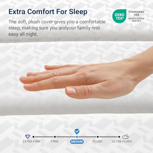 SleepSphere Twin Mattress 8 Inch in a Box, Hybrid Medium Plush, view 7