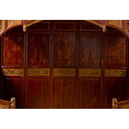 Antique Ci-Xi Chinese Moon Gate Canopy Bed, view 8