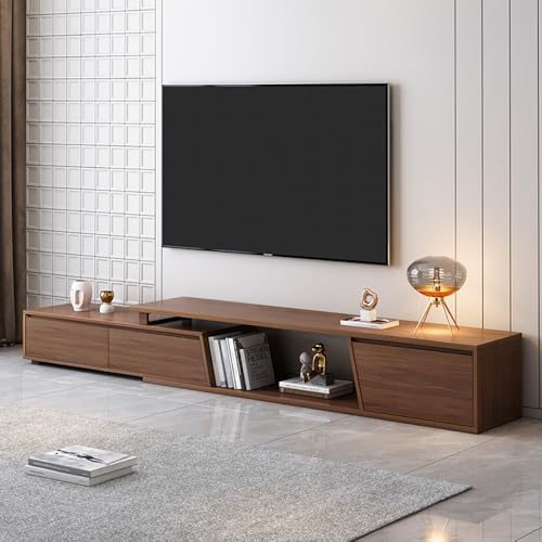 Extendable TV Stand, Walnut Media Console, view 2