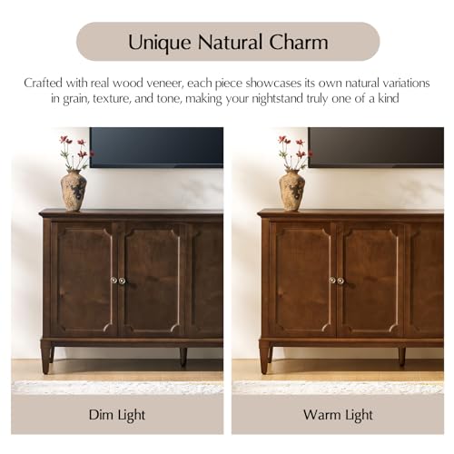 Mid-Century Modern Sideboard Cabinet, 4-Door Storage Buffet, view 6