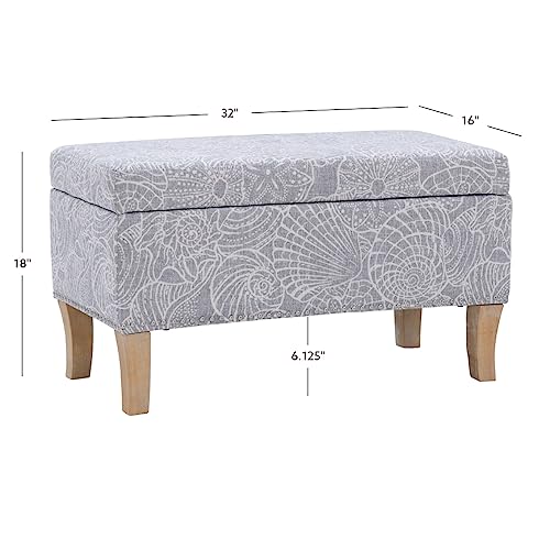 Stone Upholstered Storage Stephanie Ottoman