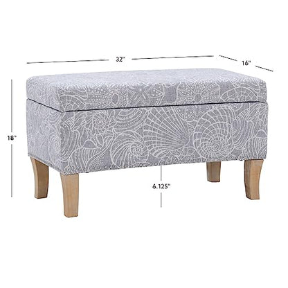 Stone Upholstered Storage Stephanie Ottoman