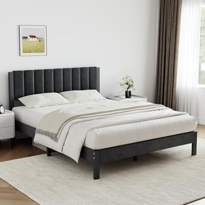 Full Bed Frame with Piano Keys Headboard and Footboard, view 4