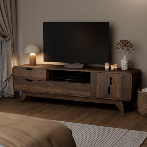 63" TV Stand, Mid Century Modern TV Stands for TVs up to 70 inch, view 7