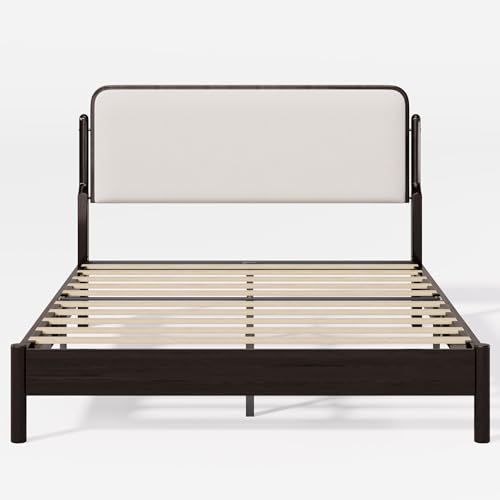 Queen Bed Frame with Upholstered Headboard, view 6