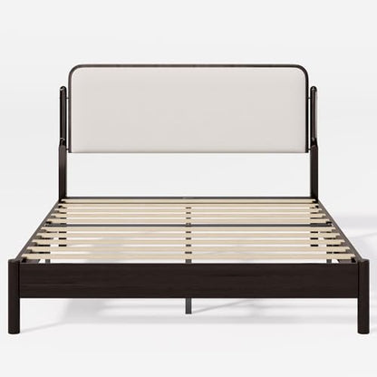Queen Bed Frame with Upholstered Headboard, view 6