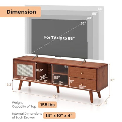 Mid Century Modern TV Stand for TVs up to 65", view 4