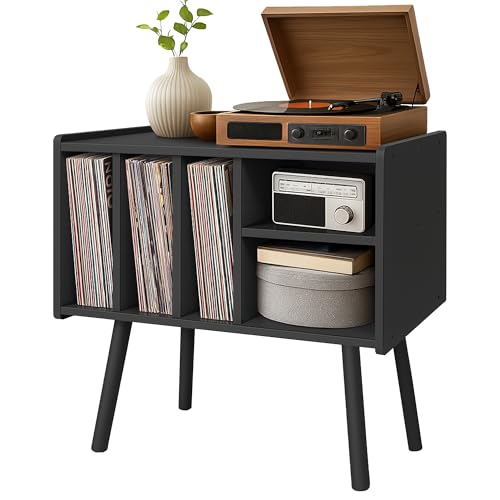 Montex Record Player Stand with Vinyl Storage, view 2