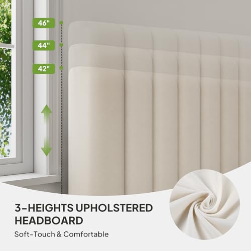 Queen Upholstered Bed Frame with Headboard, view 5