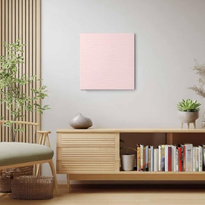 Modern Pink Wavy Stripe Canvas Print Wall, Abstract Trend Rippling Water Lines Framed Canvas Art Wall Decor Pictures Painting Artwork for Living Room Bedroom, Ready to Hang, 28" x 28"